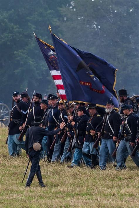 Gettysburg reenactment - July 7, 2013, the final day of the National 150th Gettysburg Civil War Reenactment: "The High Water Mark, Pickett's Charge." There were up to 12,000 reenacto...